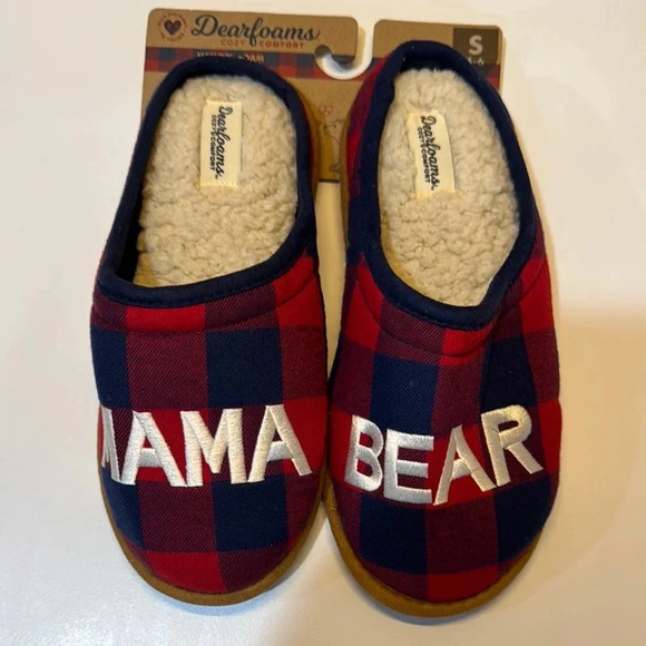 Dearfoams Women’s Matching Family Mama Bear Slippers - Picture 1 of 6